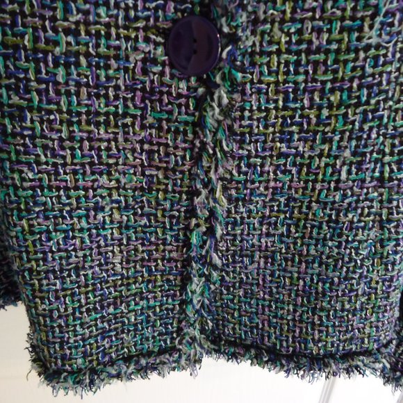 Emil Rutenberg Jacket S Silk Tweed Vintage - Picture 5 of 9